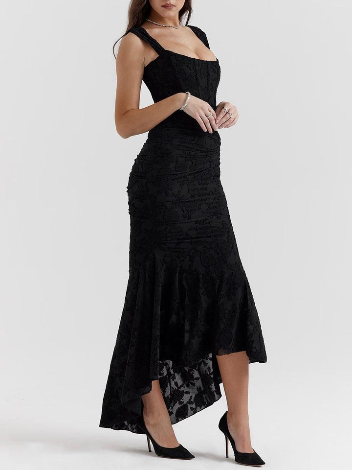 Dabrowska | Lace Fishtail Midi Dress