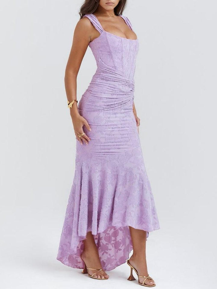 Dabrowska | Lace Fishtail Midi Dress