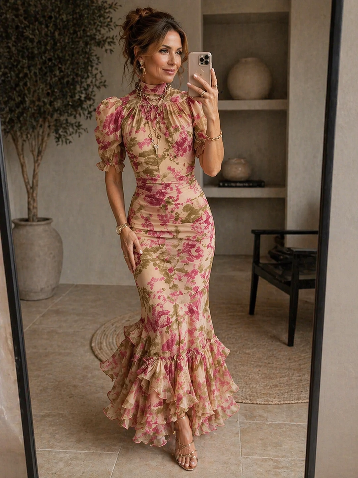 Dabrowska | Kwiat Puff-Sleeve Maxi Dress.