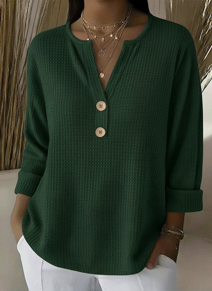 Lucja | Top Henley na Guziki