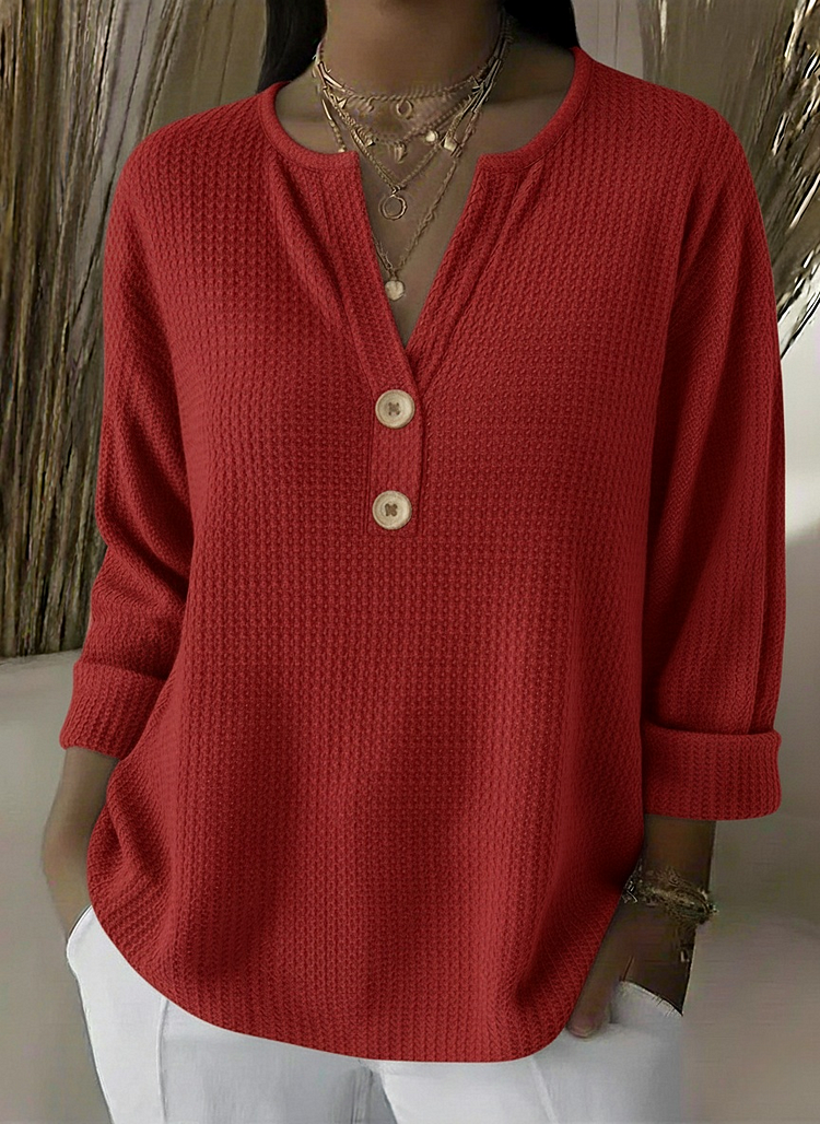 Lucja | Top Henley na Guziki
