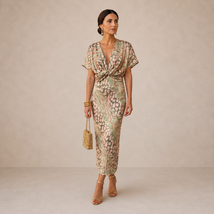Dabrowska | Ruffle Sleeve Midi sukienka