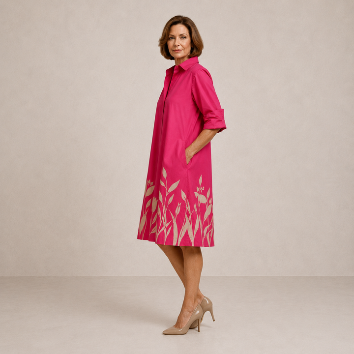 Dabrowska | Zrelaksowana sukienka Flowy Midi