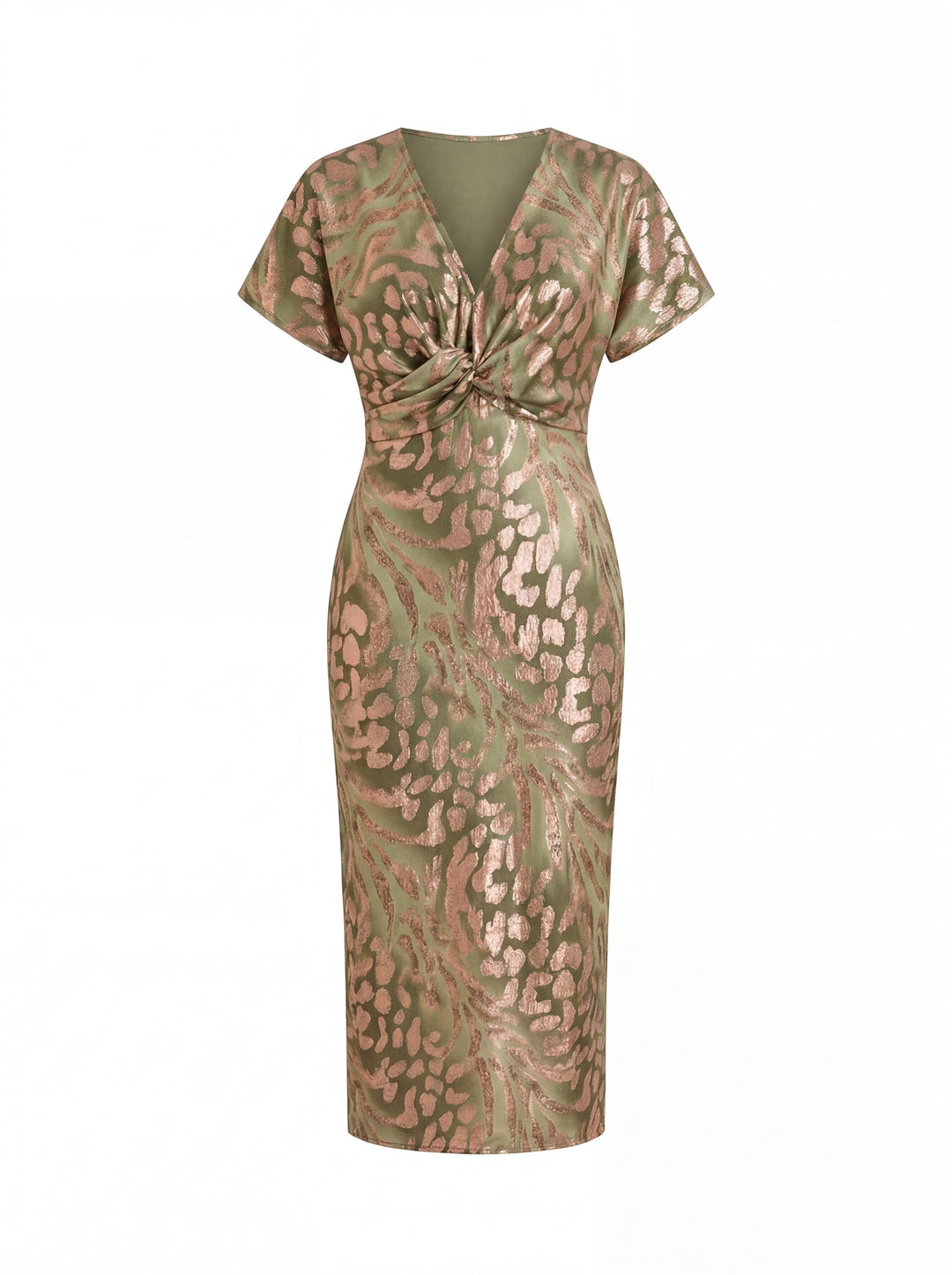 Dabrowska | Ruffle Sleeve Midi sukienka