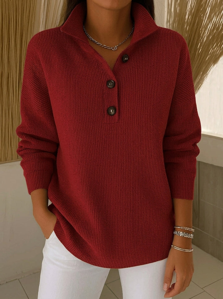 Amparo | Sweter Polo z Kolnierzem