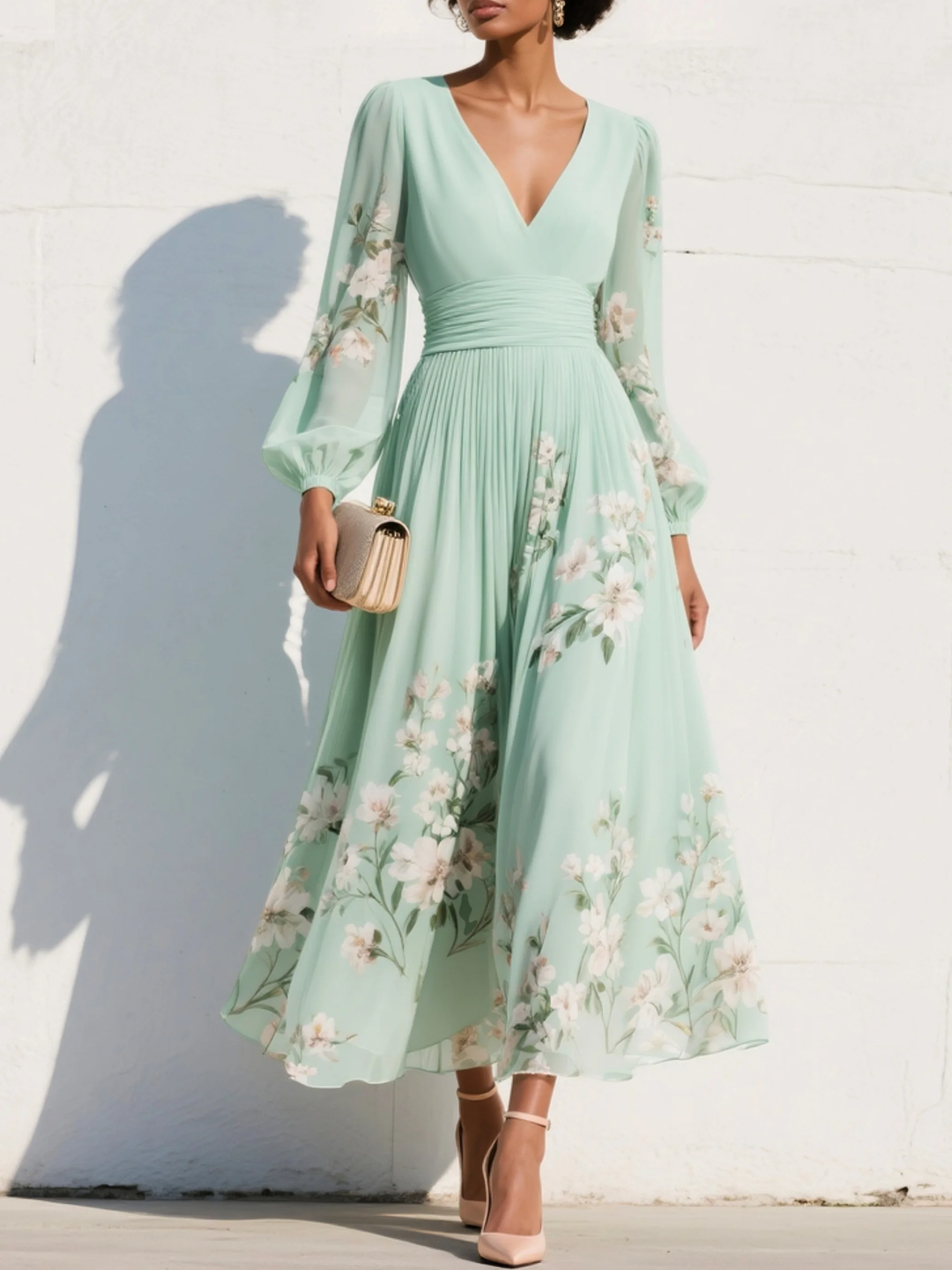 Dabrowska | Sukienka Puff Sleeve Midi