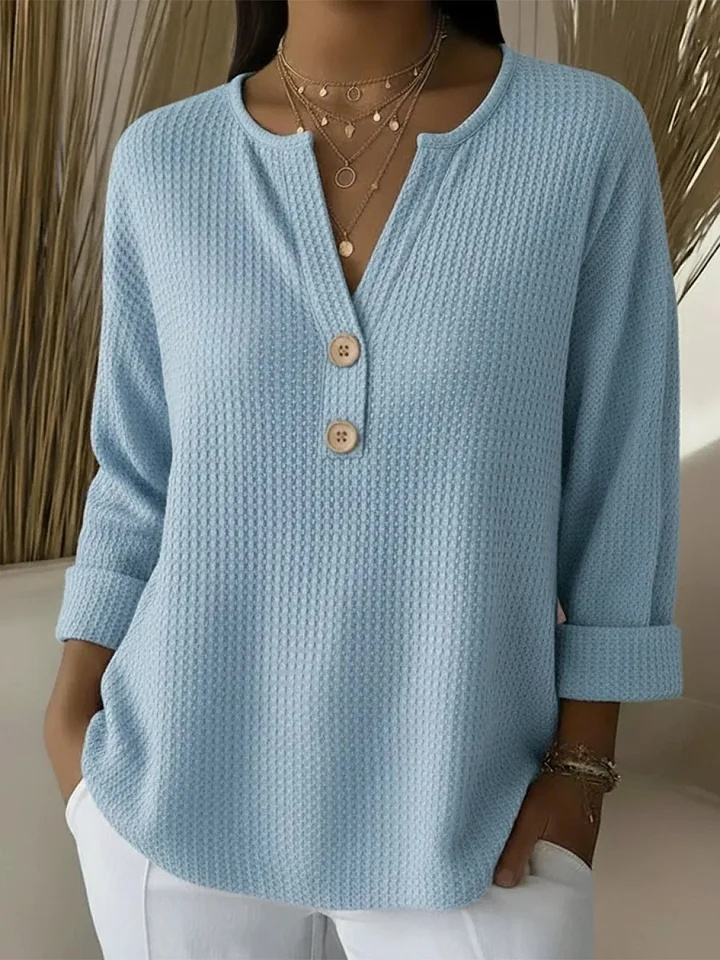 Lucja | Top Henley na Guziki