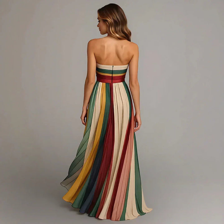 Dabrowska | Bezstrawne pleated Maxi sukienka