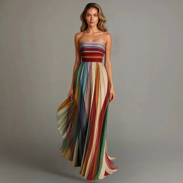 Dabrowska | Bezstrawne pleated Maxi sukienka
