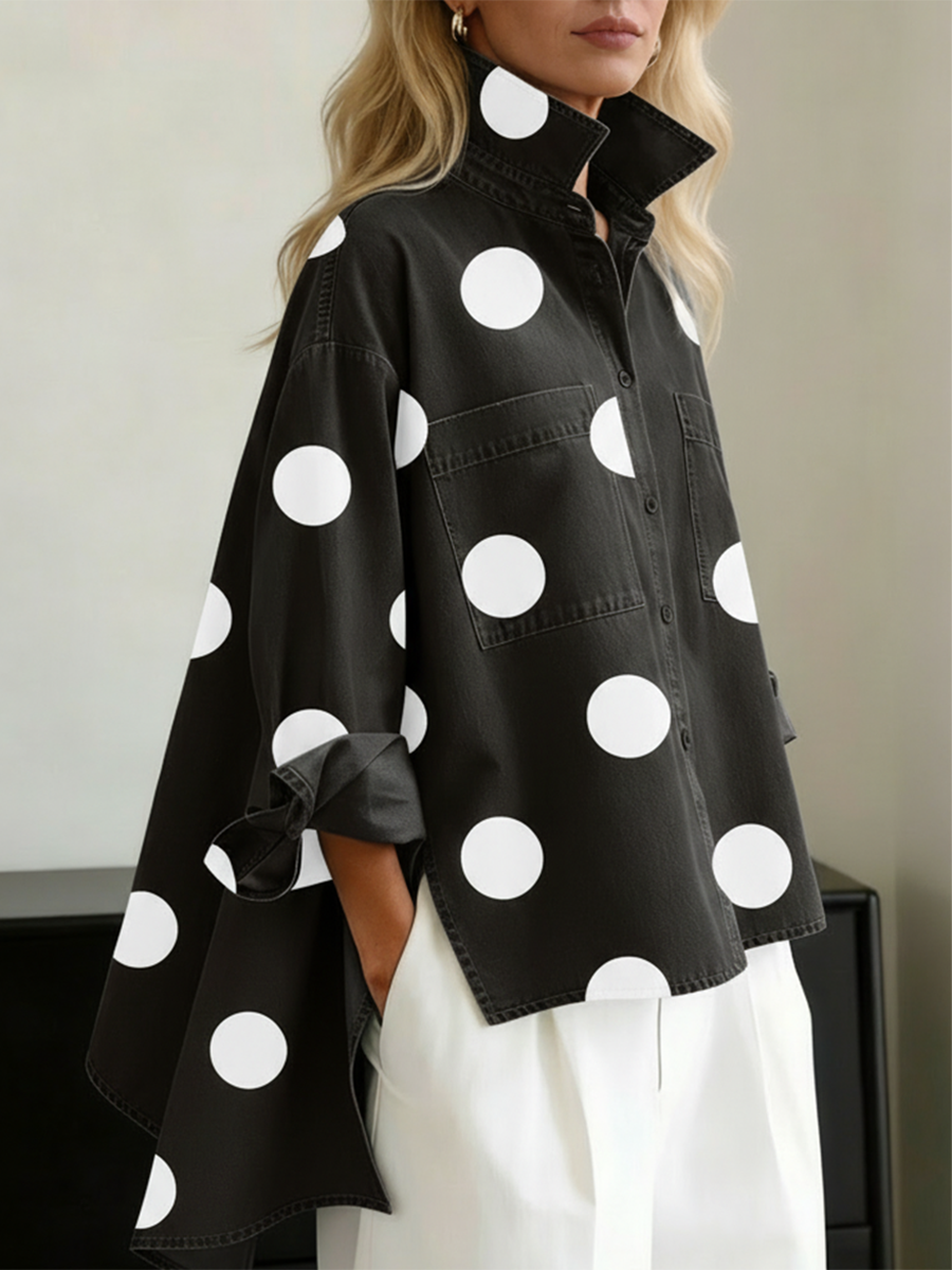 Paulina | Koszula Oversize w Grochy