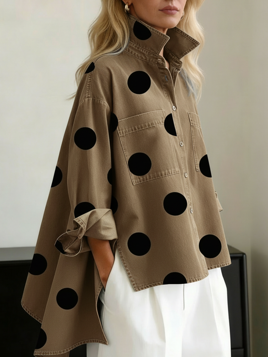 Paulina | Koszula Oversize w Grochy