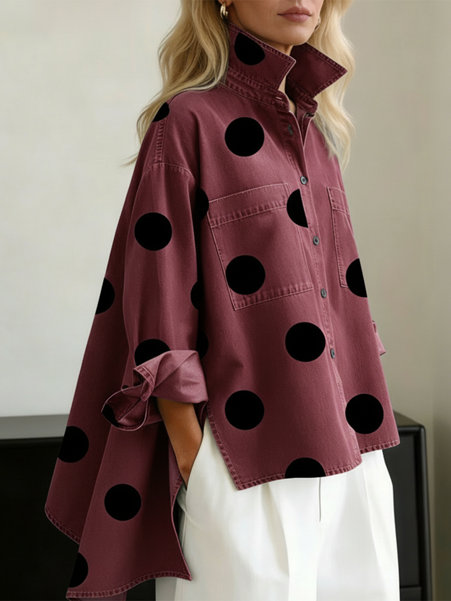 Paulina | Koszula Oversize w Grochy