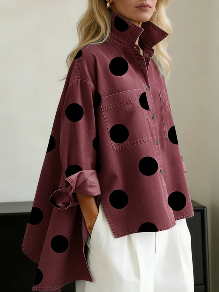 Paulina | Koszula Oversize w Grochy