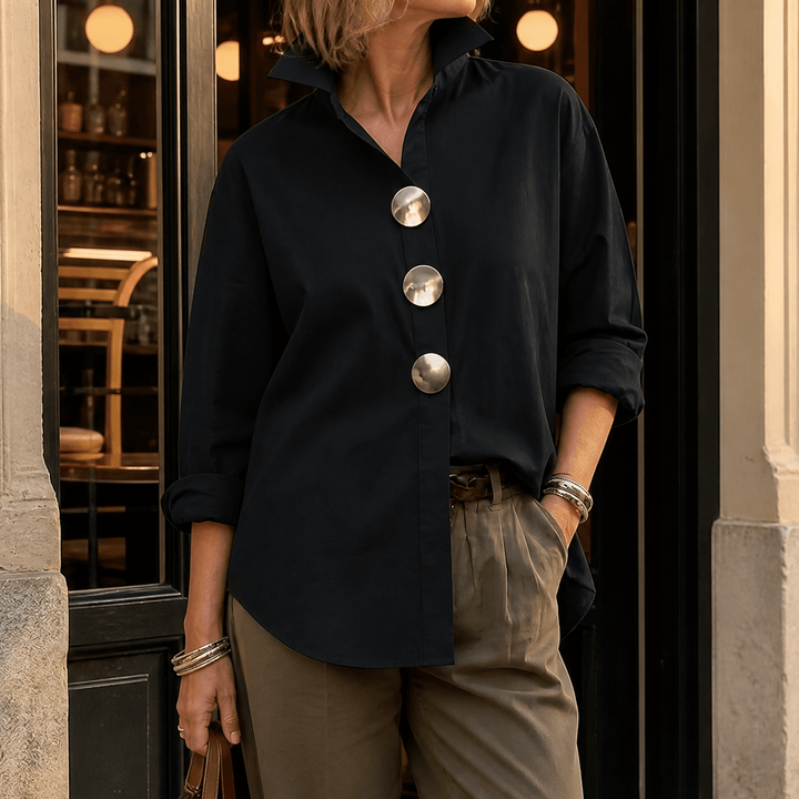 Marta | Elegancka Bluzka z Guzikami