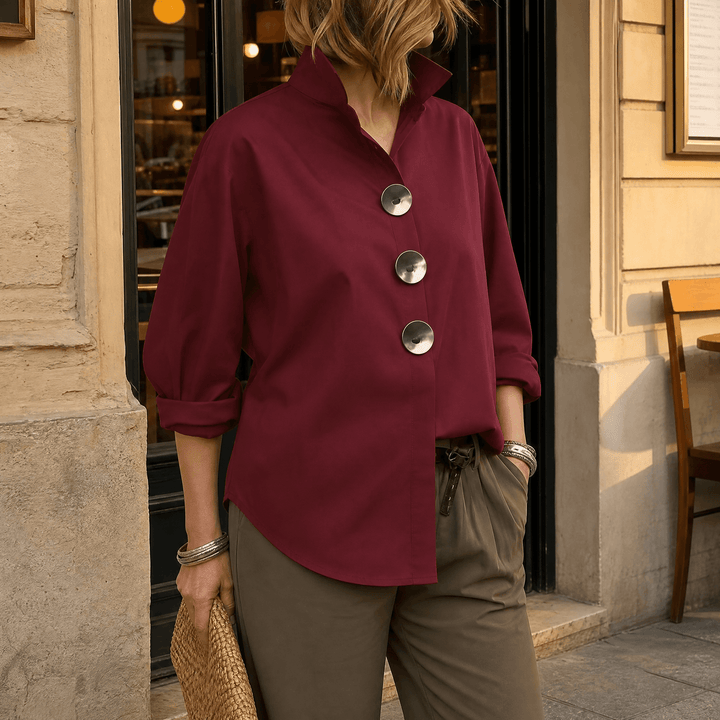 Marta | Elegancka Bluzka z Guzikami