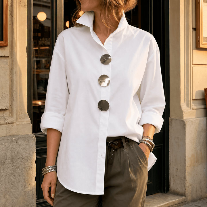 Marta | Elegancka Bluzka z Guzikami